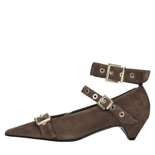 Lella Baldi Scarpe con Tacco Marrone da donna