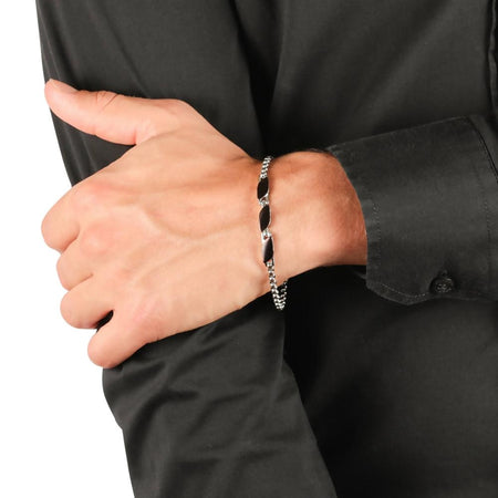 Bracciale MASERATI uomo Signature acciaio / marrone
