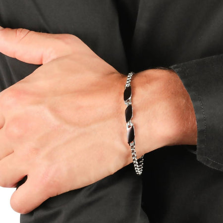 Bracciale MASERATI uomo Signature acciaio / marrone