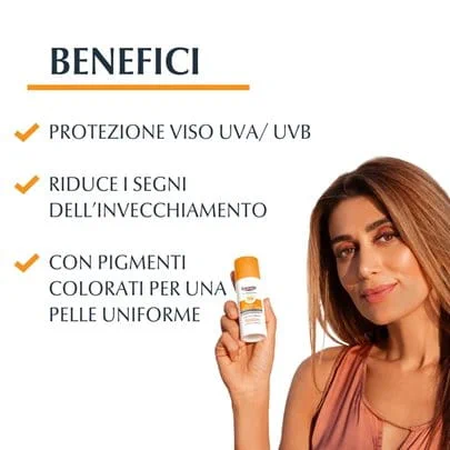 Eucerin Sun Protection Photoaging Control Tinted gel-crema solare viso colorazione media anti-età SPF50+ 50ml