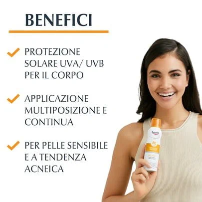 Eucerin Sun Protection Oil Control spray corpo solare secco e trasparente SPF50+ 200ml