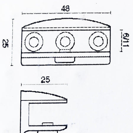 Reggimensola in zama cromata lucida per vetri