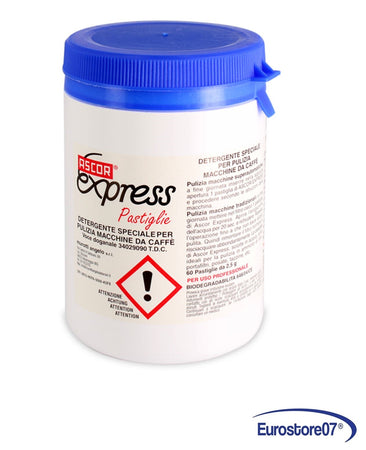 Detergente pastiglie 2,5 gr barattolo da 60 pastiglie per pulizia gruppi caffè