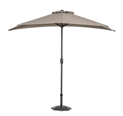 Ombrellone Mezzaluna a parete salvaspazio "Kalife" in alluminio verniciato a polvere per giardino e balcone Ø 270 cm
