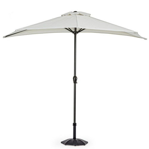 Ombrellone Mezzaluna a parete salvaspazio Kalife in alluminio verniciato a polvere per giardino e balcone Ø 270 cm