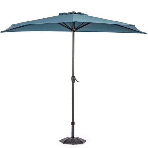 Ombrellone Mezzaluna a parete salvaspazio Kalife in alluminio verniciato a polvere per giardino e balcone Ø 270 cm