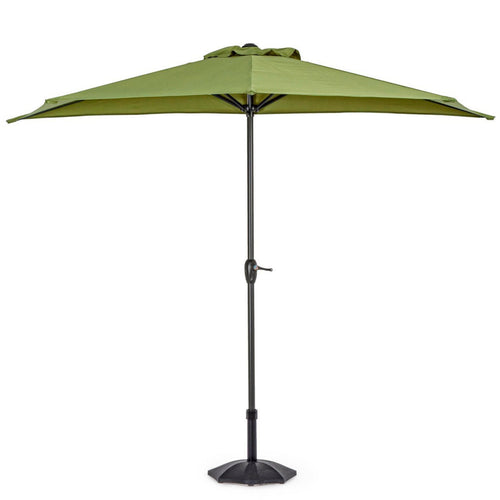 Ombrellone Mezzaluna a parete salvaspazio Kalife in alluminio verniciato a polvere per giardino e balcone Ø 270 cm