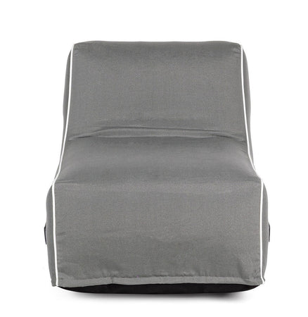 Sedia pouf "Rihanna" con tessuto in spun poliestere con cerniera a scomparsa