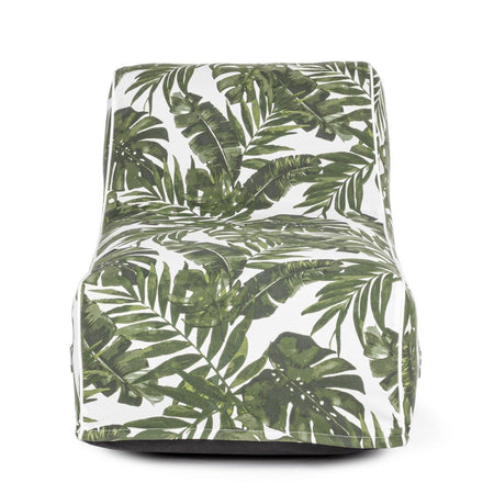 Sedia pouf con tessuto in spun poliestere con cerniera a scomparsa