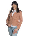 Classic 712 - Giacca Donna in Vera Pelle Camoscio Rosa Pesca