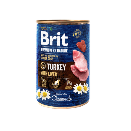 Brit mangime umido cani junior tacchino e fegato