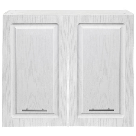 Mobile Cucina Pensile 2Ante Componibile in Legno Bianco Frass. Classico 80x32 H72cm