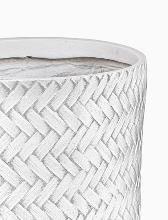 Vasi "Tressage" in fibra di vetro e argilla per fiori e piante da esterno set da 4