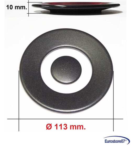 SPARTIFIAMMA CORONA + CENTRALE WHIRLPOOL DIAM 130 / 70 mm NERO OPACO