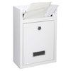 Cassetta Postale in Acciaio Buca per Lettere Interno Esterno Doppia Chiave Bianco