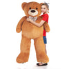 Peluche Orso Gigante XXL 140cm Orsacchiotto Morbido Marrone per Bambini