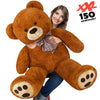 Peluche Orso Gigante XXL 140cm Orsacchiotto Morbido Marrone per Bambini