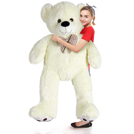 Peluche Orso Gigante XXL 140cm Orsacchiotto Morbido Beige per Bambini