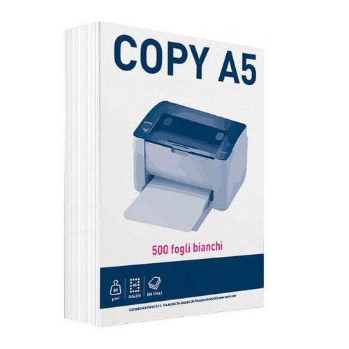 Carta risma per stampanti 148x210mm A5 80gr/mq 1000 fogli