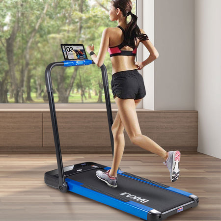 Tapis Roulant Elettrico Pieghevole con Corrimano Bluetooth 10 km/h 500w