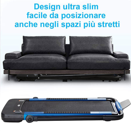 Tapis Roulant Elettrico Pieghevole con Corrimano Bluetooth 10 km/h 500w