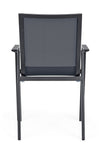 Sedia Krion struttura in alluminio con braccioli per interni ed esterni