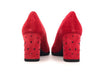 COLETTE Décolleté in camoscio rosso