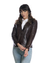 Classic 712 - Giacca Donna Testa di Moro in vera pelle