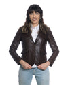 Classic 712 - Giacca Donna Testa di Moro in vera pelle