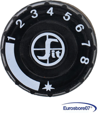 MANOPOLA PER VALVOLA PROFESSIONALE MINISIT IN PLASTICA NERA ø 37 mm