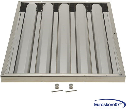 FILTRO CAPPA PROFESSIONALE A LABIRINTO ACCIAO INOX AISI 304 400x500x25