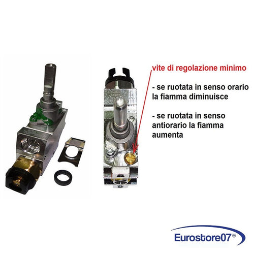 RUBINETTO IN ALLUMINIO PER PIANO COTTURA NARDI CON VALVOLA SICUREZZA R3611