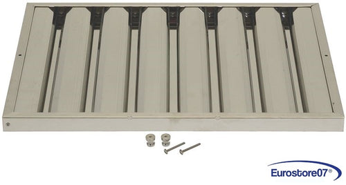FILTRO CAPPA PROFESSIONALE A LABIRINTO ACCIAO INOX AISI 304 500x400x25 mm