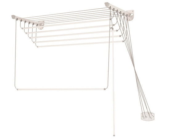STENDIBIANCHERIA STENDINO DA PARETE O SOFFITTO CM cm.100x43x135h. 6 bacchette
