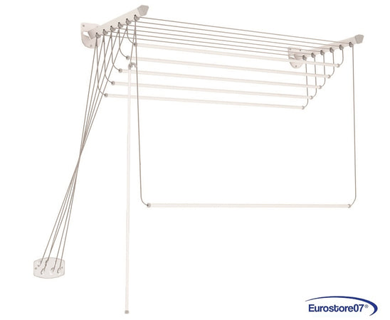 STENDIBIANCHERIA STENDINO DA PARETE O SOFFITTO CM cm.100x43x135h. 6 bacchette