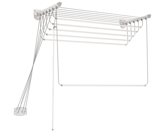 STENDIBIANCHERIA STENDINO DA PARETE O SOFFITTO CM cm.100x43x135h. 6 bacchette