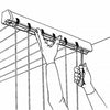 STENDIBIANCHERIA STENDINO DA PARETE O SOFFITTO CM cm.100x43x135h. 6 bacchette