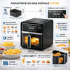 Friggitrice ad Aria 5 Litri 1400W Digitale Led 8 Programmi Senza Olio Nero