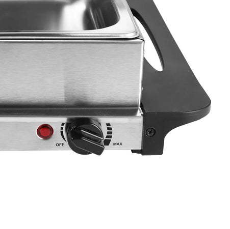 Scaldavivande Elettrico Acciaio 300W 4 Cestelli Professionale Temperatura Regolabile