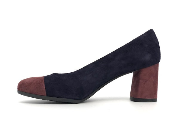 COLETTE Décolleté in camoscio blu viola