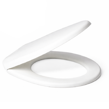 Copri Water Universale Sedile WC in PP Bianco 1200gr Cerniere Regolabili forma D