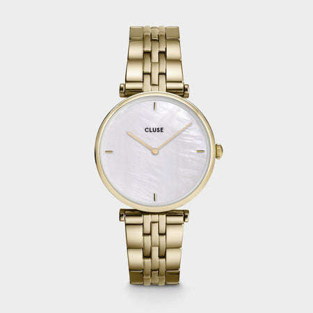 Cluse - Orologio Triomphe Steel White Pearl, Gold Colour