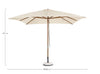 Ombrellone Syros a palo centrale, color naturale, struttura resistente per esterno
