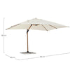 Ombrellone in alluminio con palo laterale orientabile da giardino Orion effetto legno
