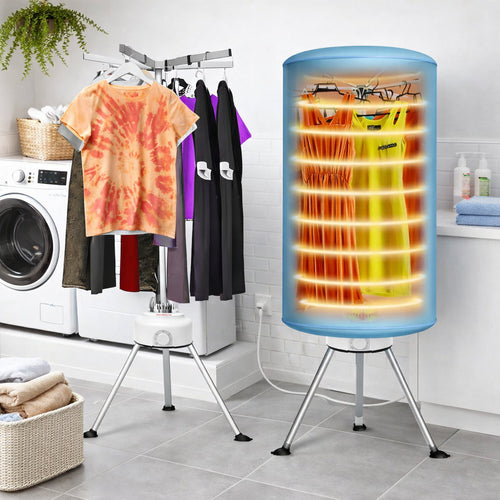 Asciugabiancheria Elettrico Pallone 1000W Stendino Asciugatrice Aria Calda