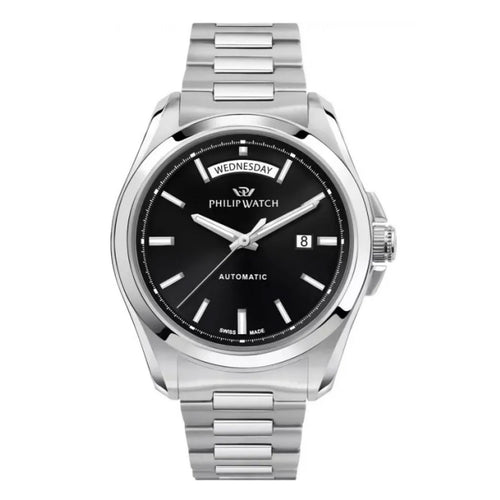 Orologio PHILIP WATCH uomo Amalfi Automatico day-date acciaio / nero