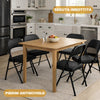 Set 4 Sedie Pieghevoli Metallo Ecopelle Imbottita Ergonomiche Salvaspazio Nero