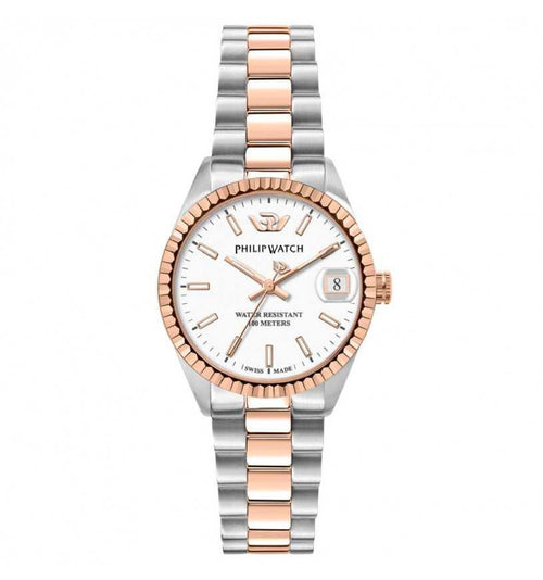 Orologio PHILIP WATCH donna Caribe data acciaio / oro rosa
