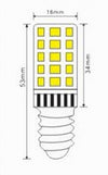 Lampadina Led E14 4w 480lm Tubolare Luce Calda Fredda Naturale Sparac-e14-4w-ce2