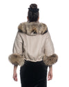 Bea - Giacca Donna Avorio in vero Montone Shearling